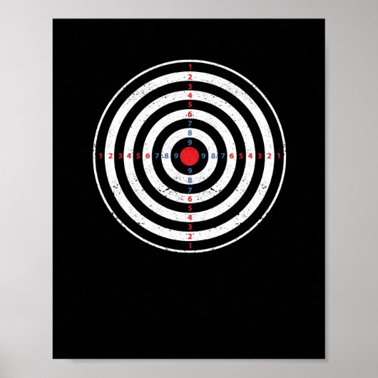 Bullseye dartboard dartboard target poster (Voorkant)