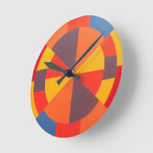 Bullseye Design Modern Orange Round Clock Ronde Klok (Hoek)
