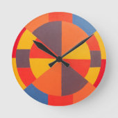 Bullseye Design Modern Orange Round Clock Ronde Klok (Voorkant)