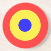 Bullseye Doel Primaire Kleuren Drink Onderzetter (Voorkant)