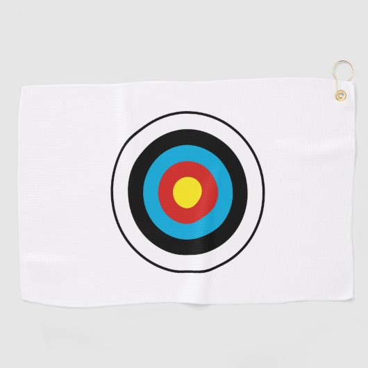 Bullseye-doelontwerp Golfhanddoek (Horizontaal)