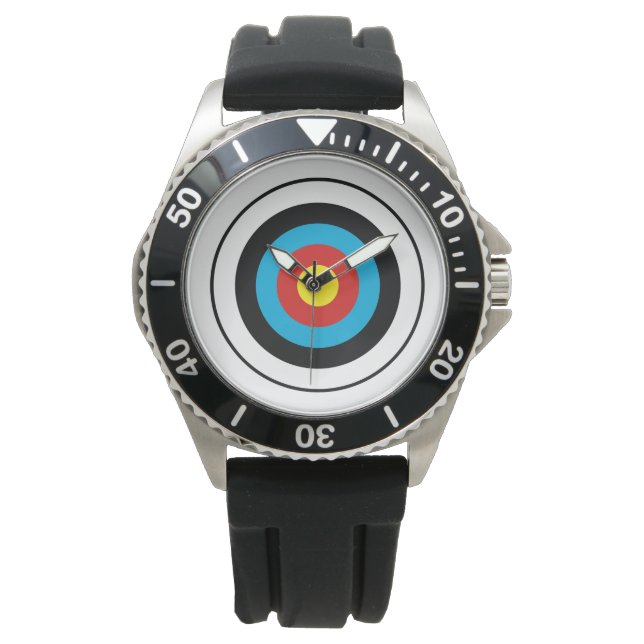 Bullseye-doelontwerp Horloge (Voorkant)