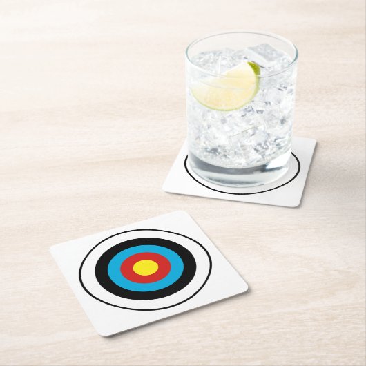 Bullseye-doelontwerp Kartonnen Onderzetters (Insitu)