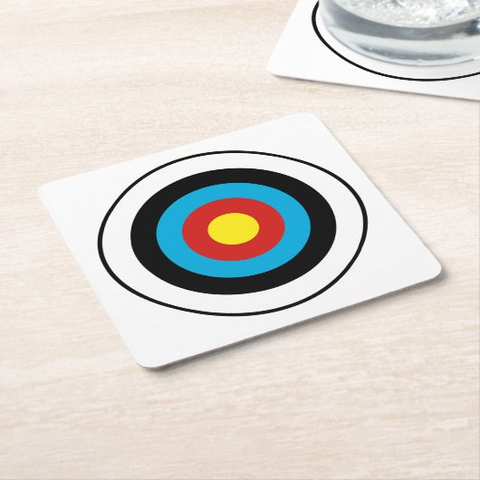 Bullseye-doelontwerp Kartonnen Onderzetters (Schuin)