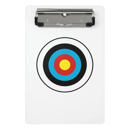 Bullseye-doelontwerp Mini Klembord (Voorkant)