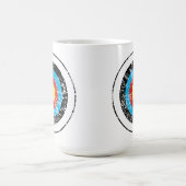 Bullseye doelontwerp noodlijdend effect koffiemok (Center)