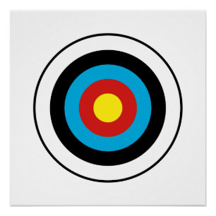 Bullseye-doelontwerp Perfect Poster