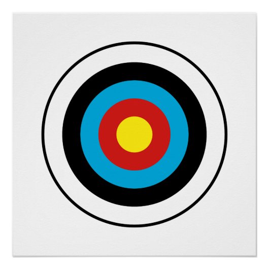 Bullseye-doelontwerp Perfect Poster (Voorkant)