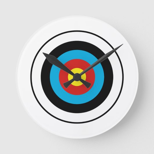 Bullseye-doelontwerp Ronde Klok (Voorkant)