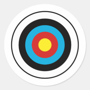 Bullseye-doelontwerp Ronde Sticker