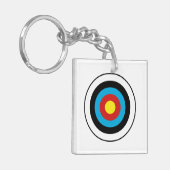 Bullseye-doelontwerp Sleutelhanger (Voorkant Links)