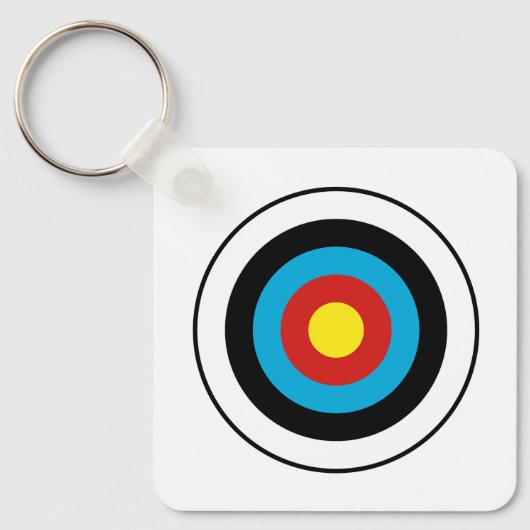 Bullseye-doelontwerp Sleutelhanger (Voorkant)
