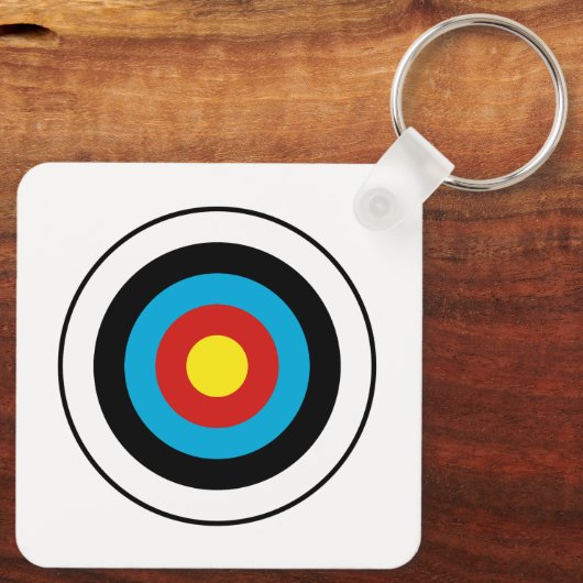 Bullseye-doelontwerp Sleutelhanger (Achterkant)