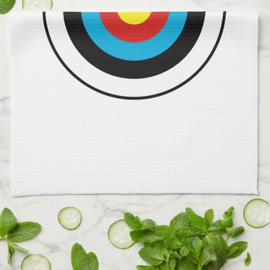 Bullseye-doelontwerp Theedoek (Gevouwen)