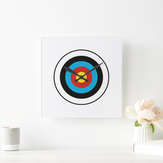 Bullseye-doelontwerp Vierkante Klok (Huis)