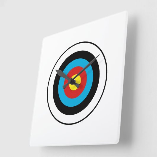 Bullseye-doelontwerp Vierkante Klok (Hoek)