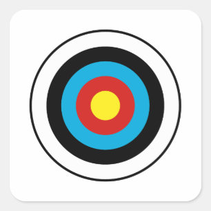 Bullseye-doelontwerp Vierkante Sticker