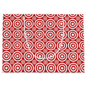 Bullseye-GIFT BAG L., rood-wit Large Cadeautasje (Voorkant)