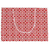 Bullseye-GIFT BAG L., rood-wit Large Cadeautasje (Achterkant)