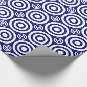 Bullseye-Gift Wrap-Blue-White Cadeaupapier (Hoek)
