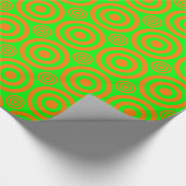 Bullseye-Gift Wrap-Oranje-Neon Cadeaupapier (Hoek)