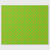 Bullseye-Gift Wrap-Oranje-Neon Cadeaupapier (Vlak)