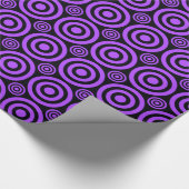 Bullseye-Gift Wrap-Paars-Black Cadeaupapier (Hoek)