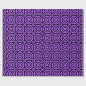 Bullseye-Gift Wrap-Paars-Black Cadeaupapier (Vlak)