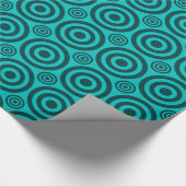 Bullseye-Gift Wrap-Two Toned Blauwgroen Cadeaupapier (Hoek)