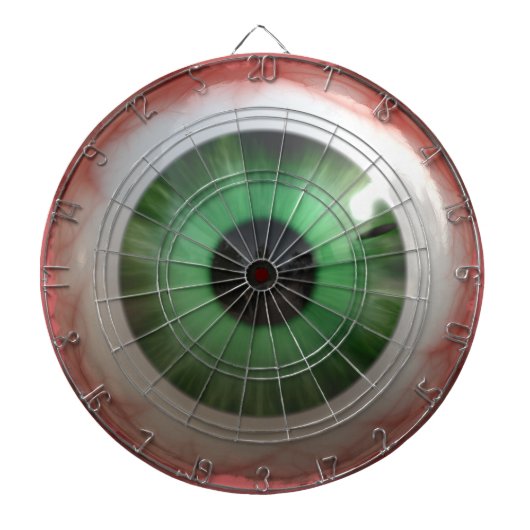 BULLSEYE Grappig, Freaky Groen Oogbal Dartboard Dartbord (Voorkant)