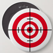 Bullseye in Crosshairs Ronde Button 6,0 Cm (Voorkant /achterkant)