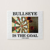 Bullseye is het doel (drie kunstwerken op het dart legpuzzel (Horizontaal)
