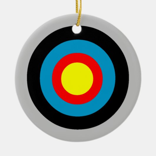 Bullseye Keramisch Ornament (Voorkant)