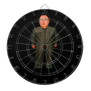 Bullseye. Kim John Il of is het Kim Jong Un? Dartbord
