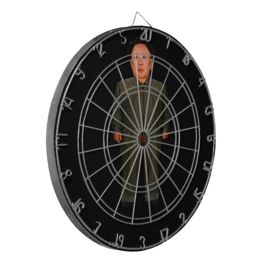 Bullseye. Kim John Il of is het Kim Jong Un? Dartbord (Voorkant Links)