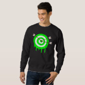 Bullseye met pijlen op doelarchitectuur trui (Voorkant volledig)