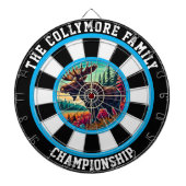 Bullseye Moose in Forest Art Dartbord (Voorkant)