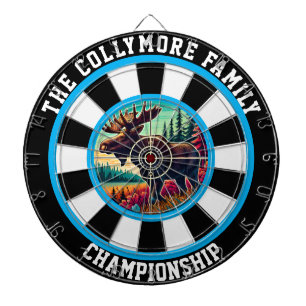 Bullseye Moose in Forest Art Dartbord