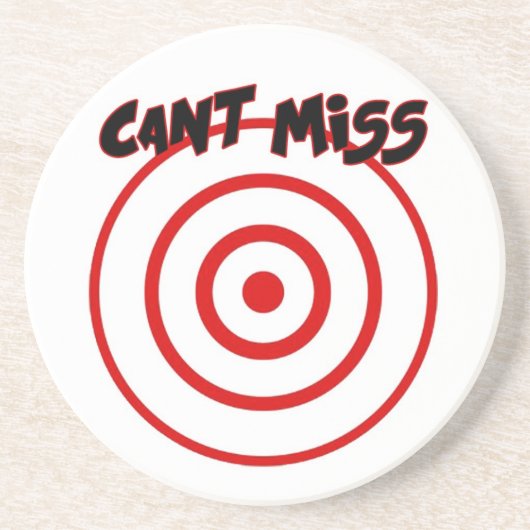 Bullseye onderzetter Cant Miss. (Voorkant)