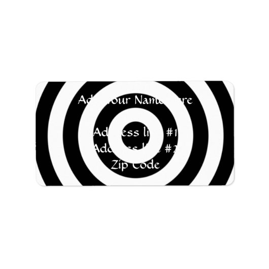 Bullseye-ontwerp Etiket (Voorkant)