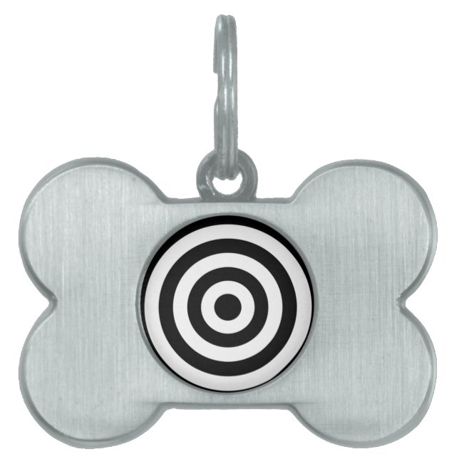 Bullseye-ontwerp Huisdieren Naamplaatje (voorkant)