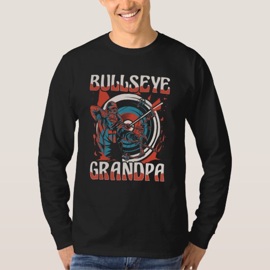 Bullseye Opa Bowman Boogpijlen Boogschieten Grand T-shirt (Voorkant)