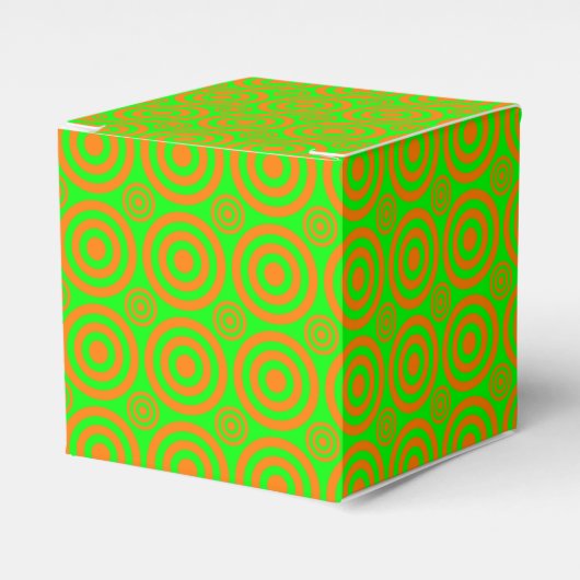Bullseye-ORANJE-NEON-Sq FAVOR BOXES Bedankdoosjes (Voorkant Zijde)