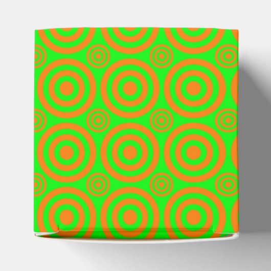 Bullseye-ORANJE-NEON-Sq FAVOR BOXES Bedankdoosjes (Bovenkant)
