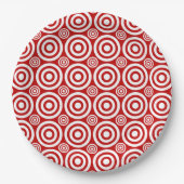 Bullseye-PAPER-BORDEN-rood-wit Papieren Bordje (Voorkant)
