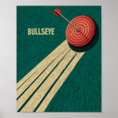 Bullseye Pijl op doel Poster (Voorkant)