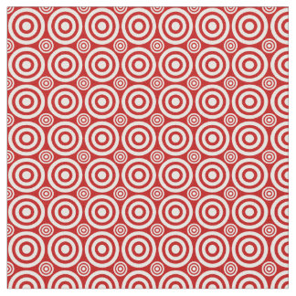Bullseye, Red en White Fabric Stof