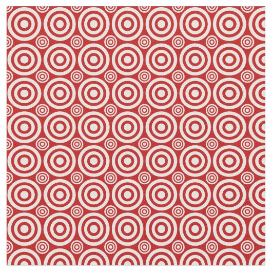 Bullseye, Red en White Fabric Stof (Close Up)