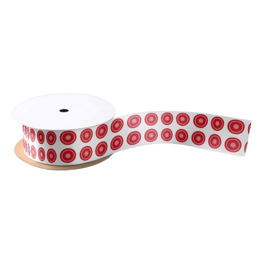 Bullseye Red Ribbon Satijnen Lint (Spoel)