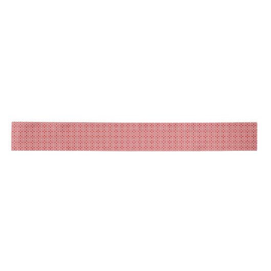 Bullseye Ribbon-Red en White Satijnen Lint (Voorkant)